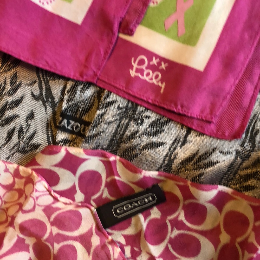 SOLD ‼️Coach, Lilly, Zazou Scarf Trio.